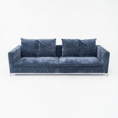 2020s Antonio Citterio for B&B Italia George Three Seat Sofa in Blue Fabric