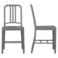 2020s Emeco 111 Navy Coca Cola Dining Chair in Flint Gray 14x Available