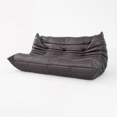 2020s Michel Ducaroy for Ligne Roset Togo Sofa in Dark Brown Leather