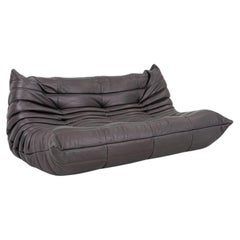 2020s Michel Ducaroy for Ligne Roset Togo Sofa in Dark Brown Leather