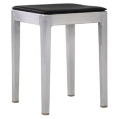 2020s Philippe Starck for Emeco STOL18 Stool in Brushed Aluminum, Vinyl Seat Pad