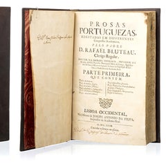 Bluteau; King Rafael - Portuguese prose recited at various academic congresses