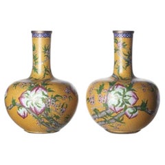 Par de jarrones de cloisonné - siglo XIX