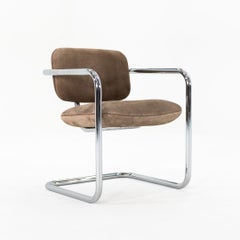 1980s Pair of Charles Pfister for Metropolitan Halston Dining Arm Chairs