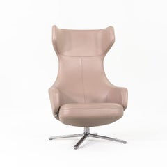 2020s Antonio Citterio For Vitra Grand Repos Lounge Chair in Beige Leather