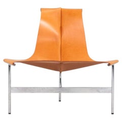 2020s Gratz Industries TG-15 Sling Lounge Chair in Tan and Chrome