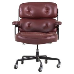 1992 Herman Miller Eames Time Life Desk Chair in Burgundy Leather