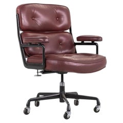 1992 Herman Miller Eames Time Life Desk Chair in Burgundy Leather