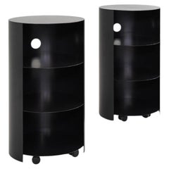 2020s Karoline Fesser for Hem Hide Pedestal Table in Black 7x Available