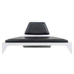 1993 Richard Humann Futuristic Sculptural Sofa in Aluminum & Vinyl