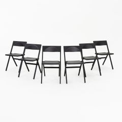 Set da sei sedie pieghevoli "Piana" di David Chipperfield per Alessi, nero, anni '20