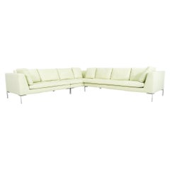 2004 Antonio Citterio for B&B Italia Charles L Shaped Sofa in Green Leather
