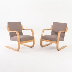 2008 Pair of Aino and Alvar Aalto for Artek 402 Lounge Chairs and Birch