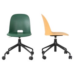 2020s Pair of Jasper Morrison for Emeco Alfi High Back Swivel Desk Chairs