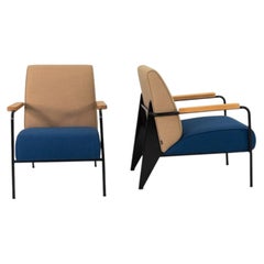 2018 Jean Prouvé for Vitra Fauteuil de Salon Lounge Chair in Fabric