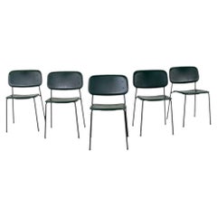 Set da cinque Iskos-Berlin del 2018 per la sedia Soft Edge 45 di HAY, colore verde bosco