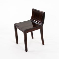 Vers 1928, Joubert & Petit pour DIM : chaise d'appoint Art déco en ébène de Macassar