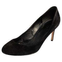 Gucci Black Suede Slip On Pumps Size 37