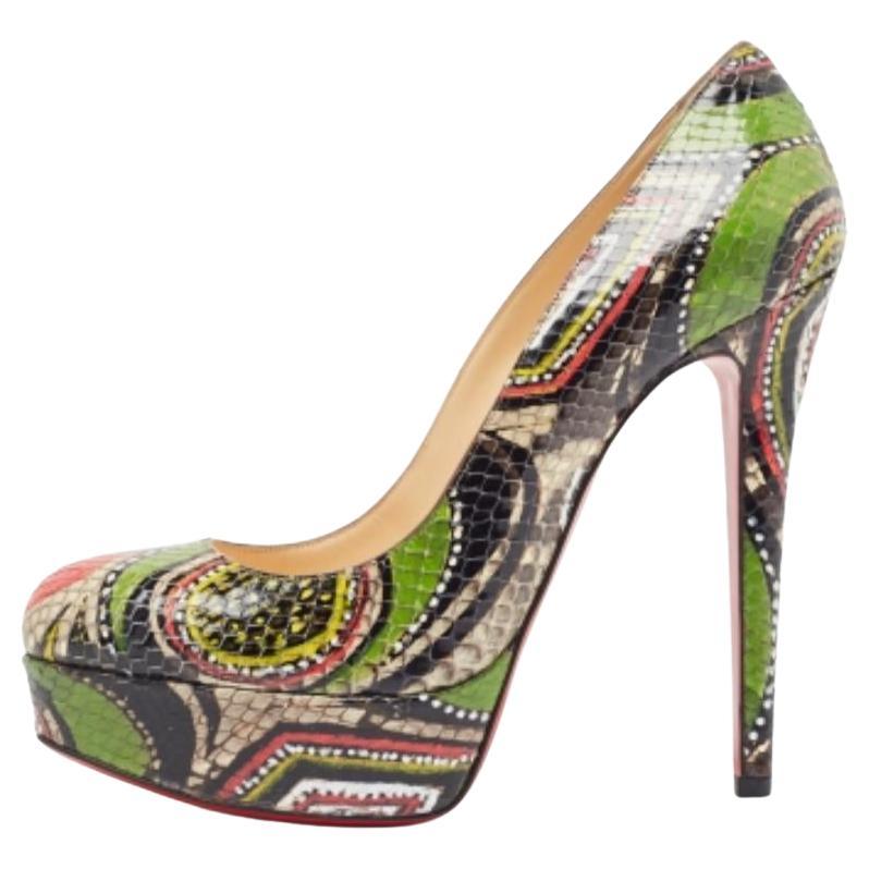 Christian Louboutin Mehrfarbig Python Bianca Pumps Größe 37