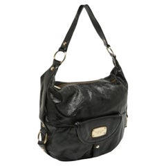 Michael Kors Borsa Fulton in pelle verniciata nera