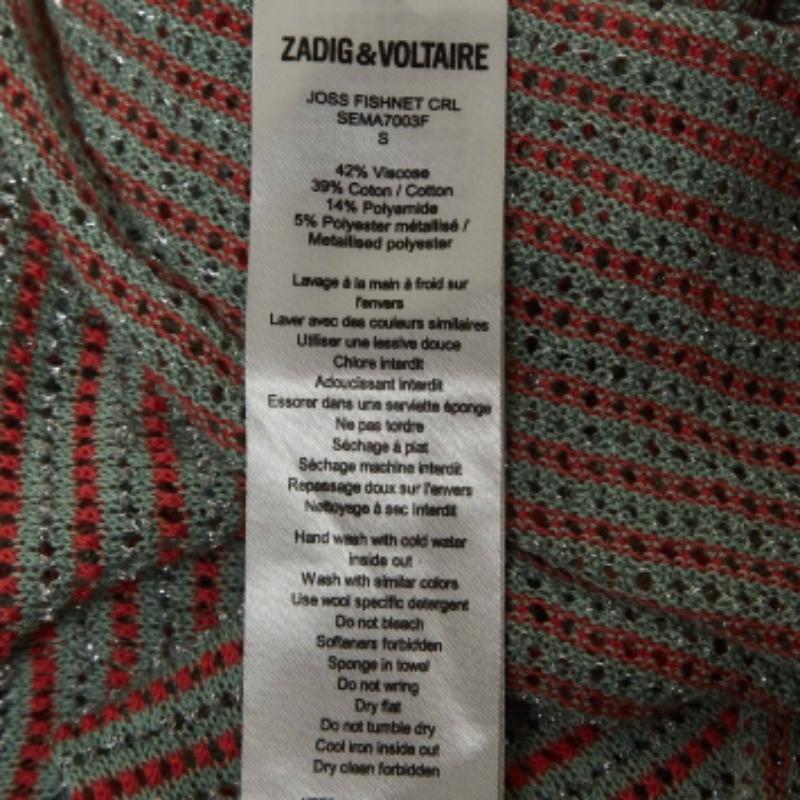 Beige Zadig & Voltaire Canotta in maglia lurex multicolore S in vendita