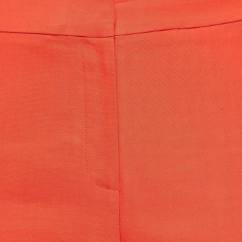 Donna Diane von Furstenberg - Pantaloni a gamba dritta in gabardina arancione M. in vendita