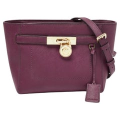 Michael Kors - Borsa a tracolla Hamilton in pelle bordeaux