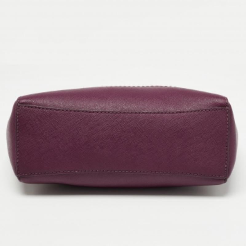 Michael Kors - Borsa a tracolla Hamilton in pelle bordeaux in vendita 1