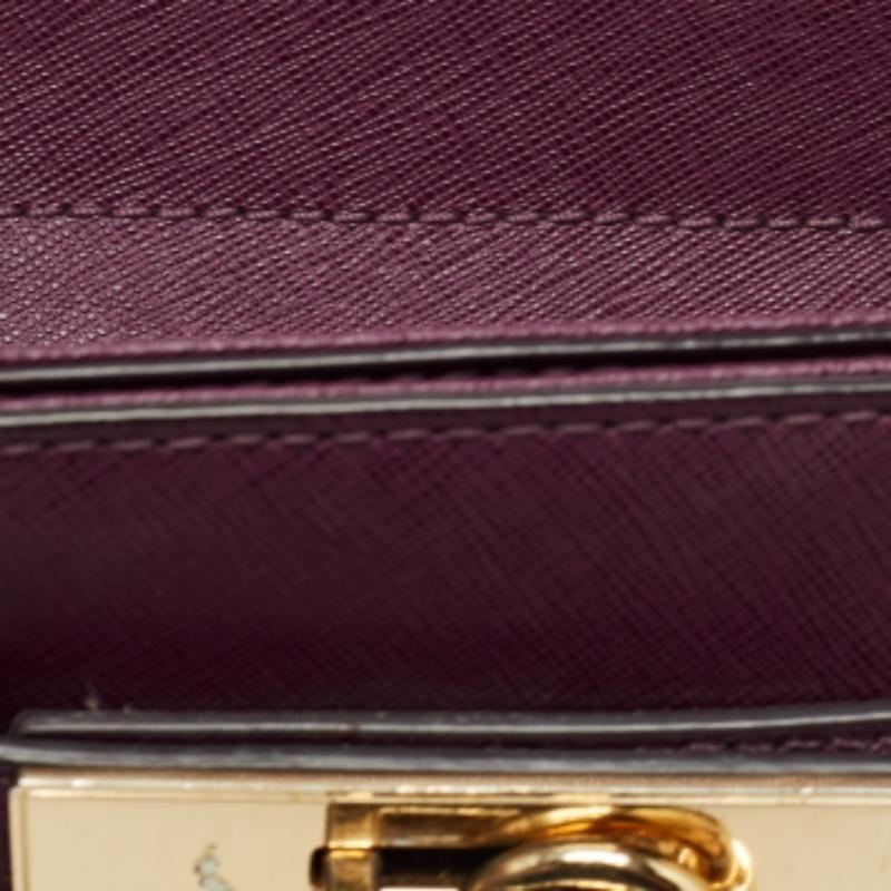 Donna Michael Kors - Borsa a tracolla Hamilton in pelle bordeaux in vendita