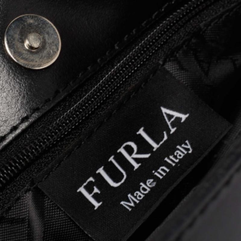 Borsa Furla in pelle nera/crema in vendita 1