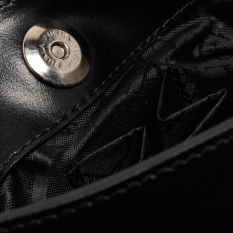 Borsa Furla in pelle nera/crema in vendita 3