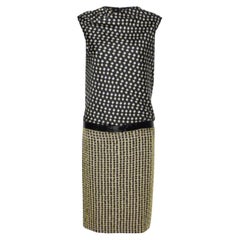 Diane von Furstenberg Vestito senza maniche in seta stampata e impreziosita nero M.