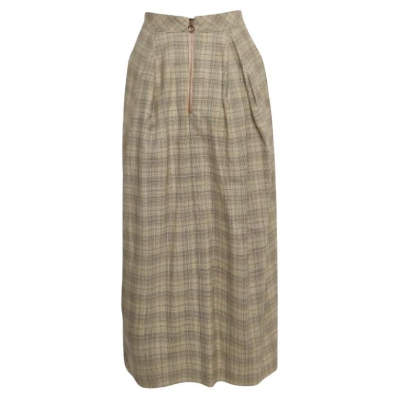 Roksanda Ilincic Falda Midi Plisada Lana Glen Beige S