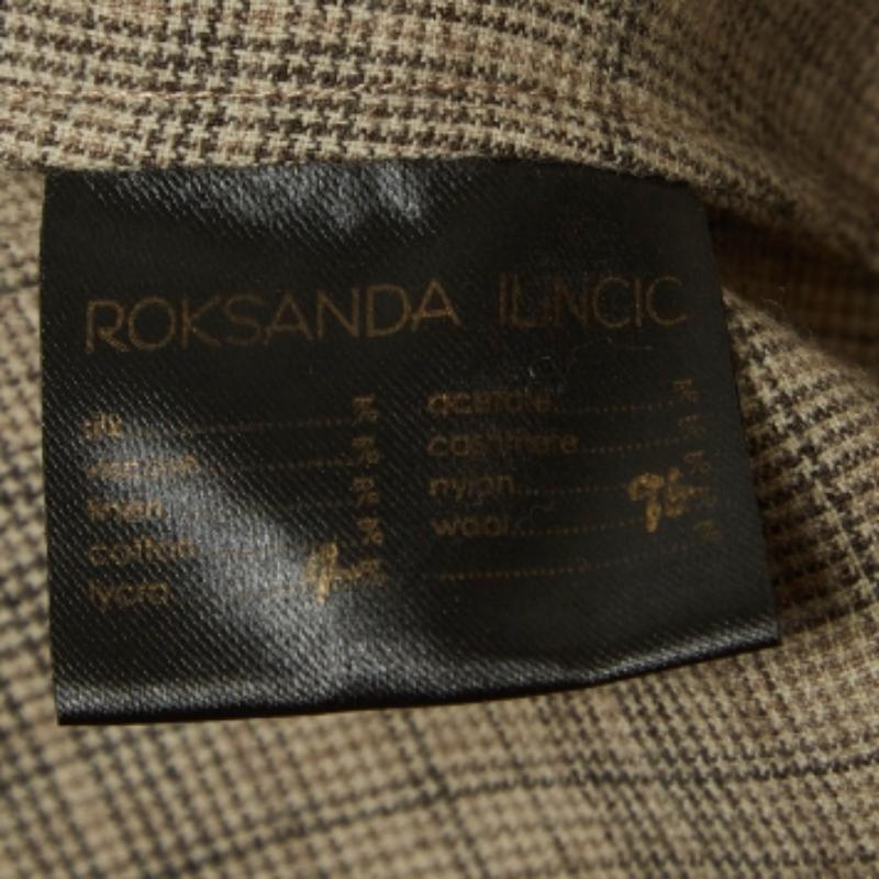 Roksanda Ilincic Falda Midi Plisada Lana Glen Beige S en Bueno estado para la venta en Dubai, Al Qouz 2