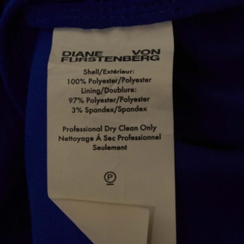 Diane von Furstenberg Gonna a tubino sartoriale con sovrapposizione di pizzo blu S in vendita 2