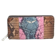 Zadig & Voltaire Portafoglio continentale con zip multicolore