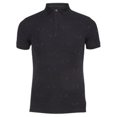 Emporio Armani Polo in jersey blu navy a fantasia T S