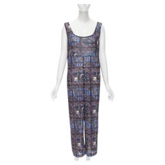 Pasarela COMME DES GARCONS Vintage 1990 Iglesia Stained glass print mono M