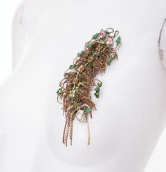 rare ON AURA TOUT VU 2013 Cosmic Beetle crystal fringe bug insect brooch