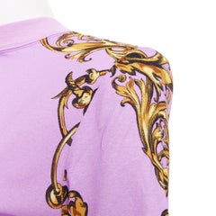 VERSACE JEANS COUTURE 2022 gold baroque padded shoulder wrap mini dress IT36