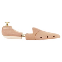 THOM BROWNE brown cedar wood split toe brass knob logo footwear shoe trees M
