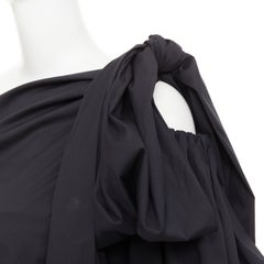 BERNADETTE Lucette asymmetric one shoulder puff sleeve cotton mini dress IT36