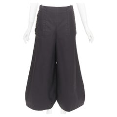 CHANEL Karl Lagerfeld Side Button High Waist Balloon Cropped cotton pants FR38 M