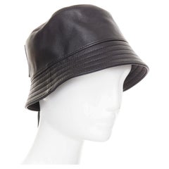 LOEWE 2021 Fisherman nappa calfskin smooth leather bucket hat headwear 57cm