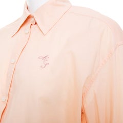 ACNE STUDIOS 2023 Shirt Logo Embroidery peach cotton casual cropped shirt FR34