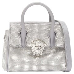 VERSACE Palazzo Empire Mini Limited Edition grey crystal crossbody bag