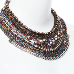 Collana IOSSELLIANI in oro con strass e cristalli incrostati