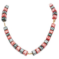 GUCCI BALENCIAGA 2021 Hacker Project Symbols red green cubes short necklace