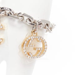 GUCCI BALENCIAGA 2021 Hacker Project gold silver GG B logo charms bracelet