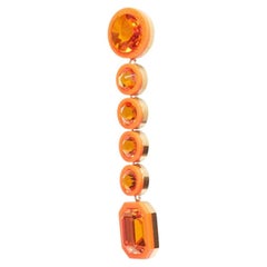 Orecchini a perno con logo Jewell in oro, arancione neon, con strass, OFF WHITE